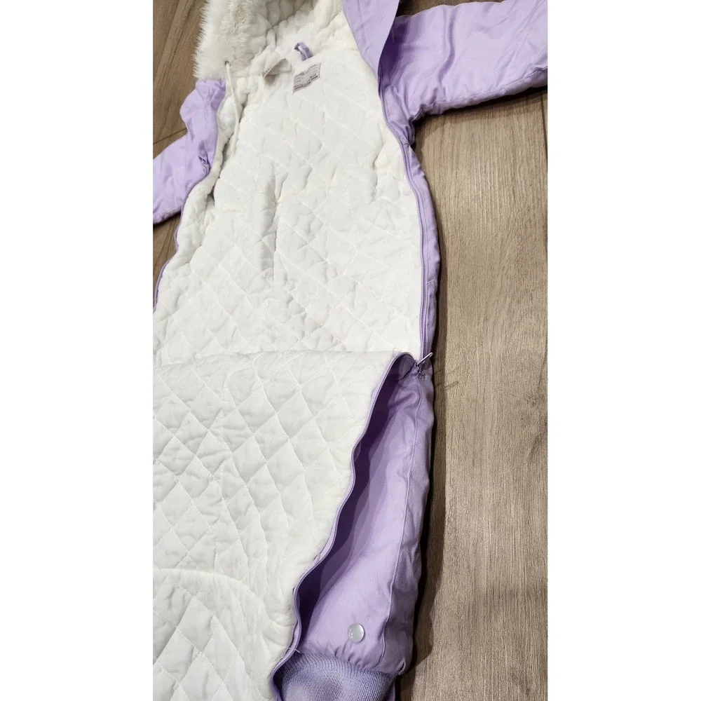 Montgomery Ward Vintage Lilac Hooded Snowsuit‎ Bunting Baby Toddler 24 Months